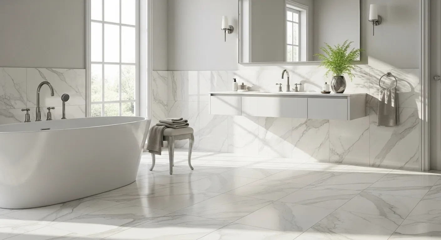 Porcelanato 60x60 com acabamento moderno em piso