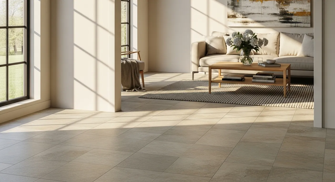 Planejamento e medição para instalação de piso cerâmico