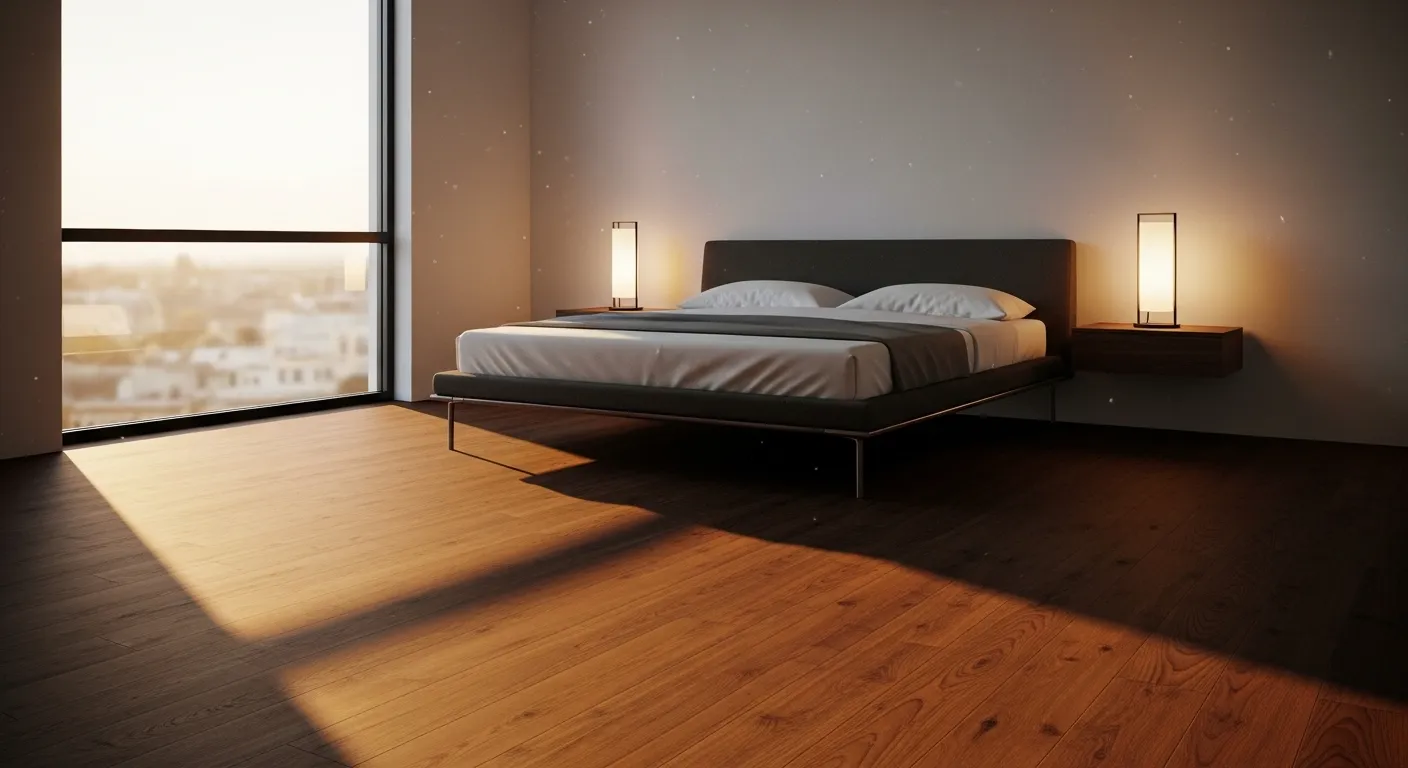 Aplicação de piso vinílico na etapa de acabamentos da obra