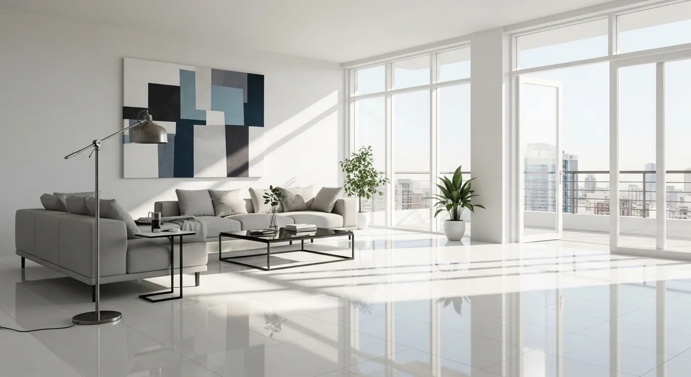 Escolha da cor do piso na etapa de acabamentos