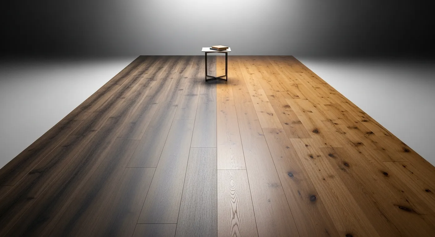 Processo de corte e instalação de piso vinílico