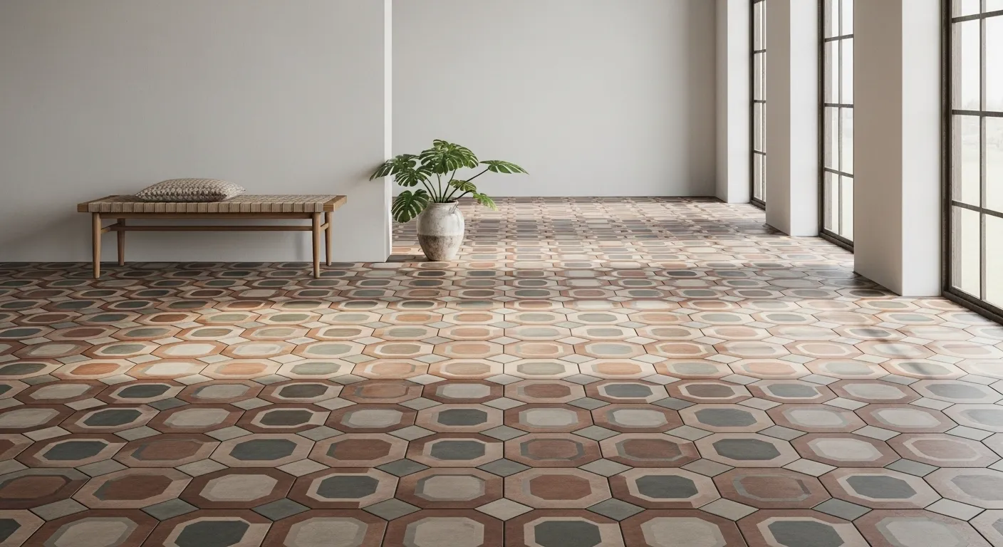 Piso cerâmico valorizando o design e o acabamento da casa