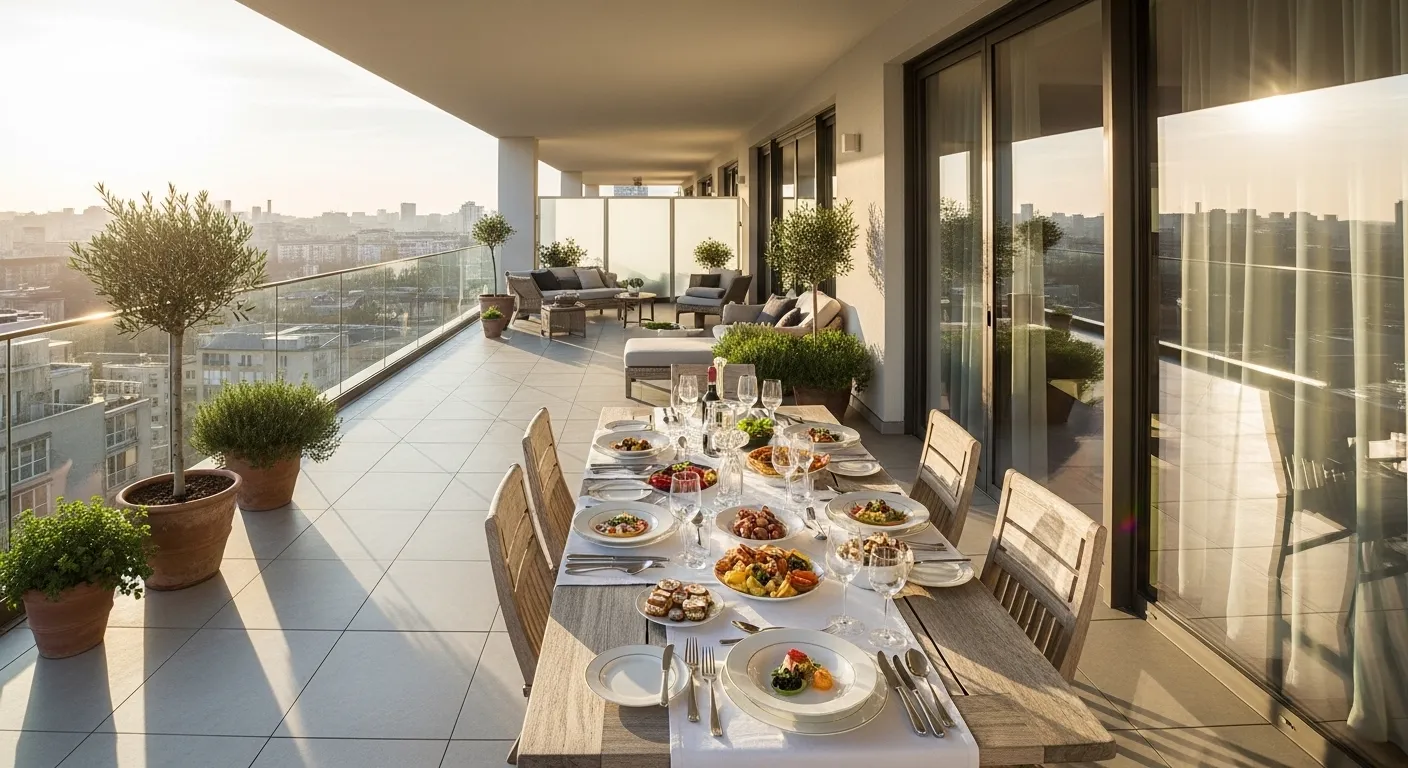 Detalhe de bancada de granito ocre na obra